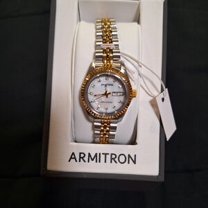 NIB Armitron Gold/Silver Toned Women's Watch